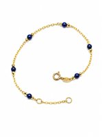 Bracelet Idee Preziose dal 1987 Child in Yellow Gold Lapislazzulo IP.BK18G/151